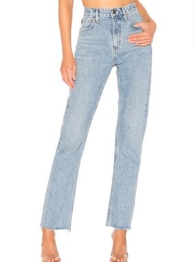 AGOLDE Cherie High Rise Straight Jeans in Merit